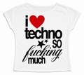 I love techno t-shirt