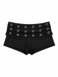 black mini shorts