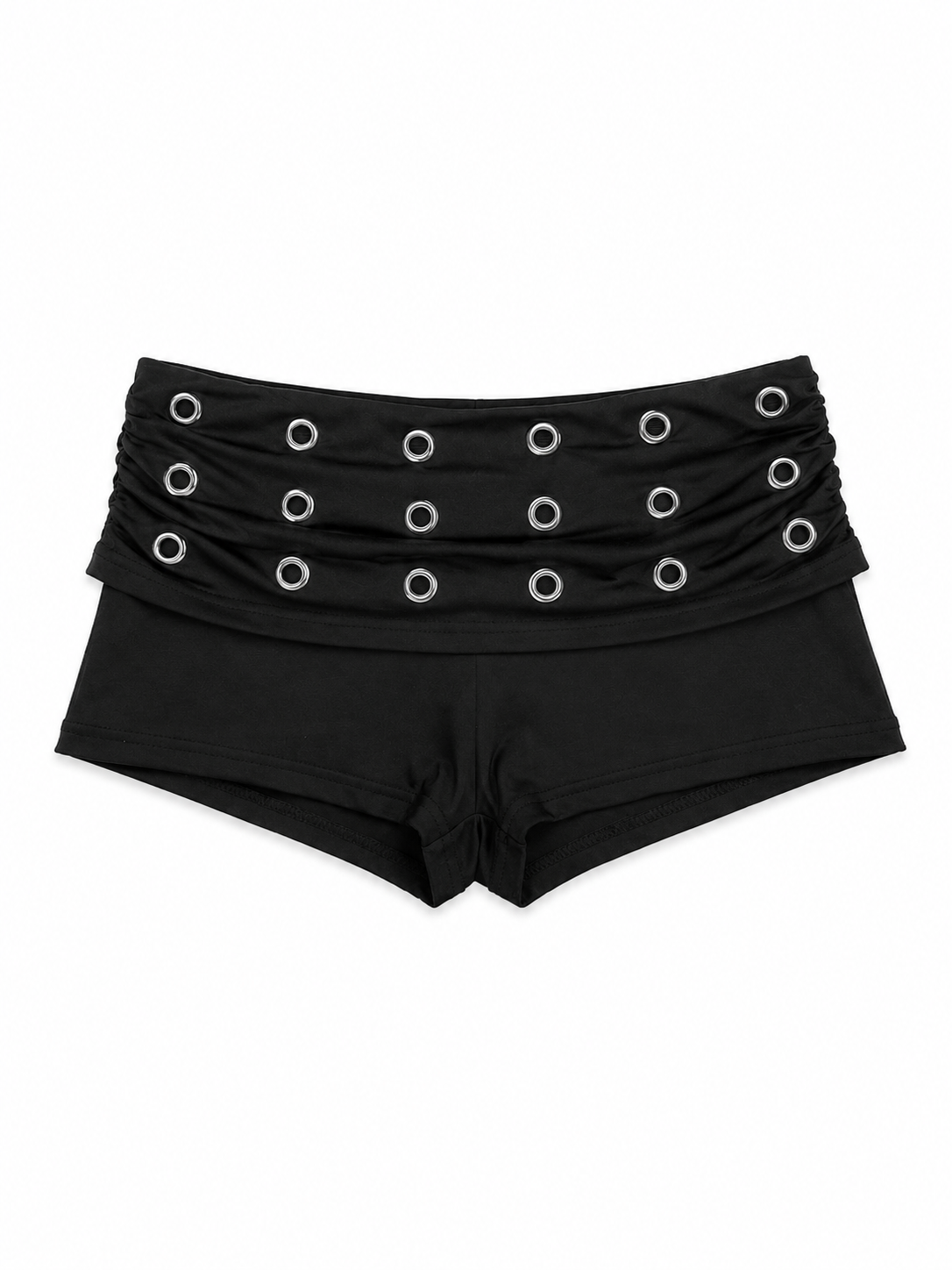 black mini shorts